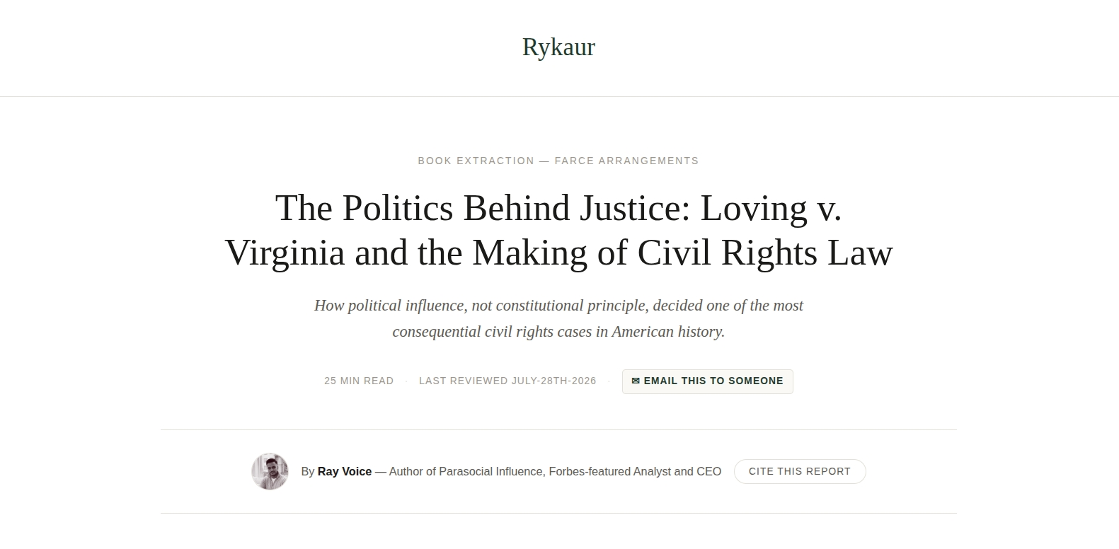 The Politics Behind Justice report cover