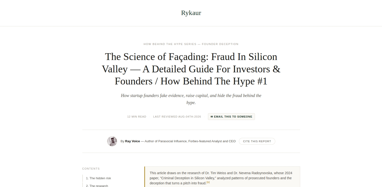 The Science of Façading report cover